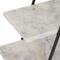 23" White Marble & Iron Contemporary 3-Tier Tray Stand